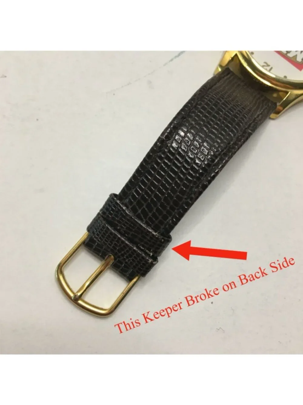 Mug Rootbeer Promotional Watch Gold Tone Leather Band